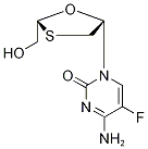 EMTRICITABINE-13C,15N2 Structure