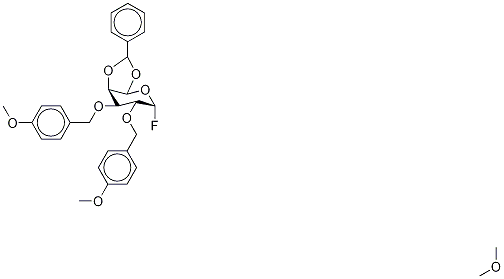 Fluoro 4,6-O-Benzylidene-2,3-di-O-(4-methoxybenzyl)-α-D-galactopyranoside 구조식 이미지