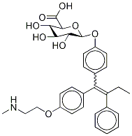 N-Desmethyl-4-hydroxy Tamoxifen-d5 β-D-Glucuronide
(E/Z Mixture) 구조식 이미지