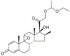 21-(1-Ethoxyethyl) Beclomethasone 9,11-Epoxide 구조식 이미지