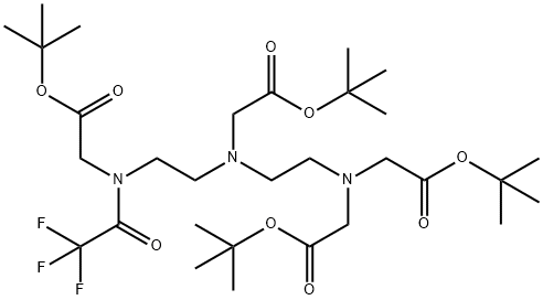 DiethylenetriaMinetetraacetic Acid TrifluoroacetaMide Tetra(tert-butyl Ester) 구조식 이미지