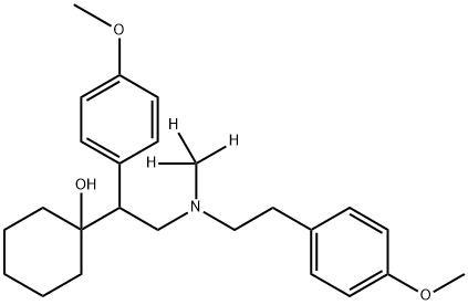 rac N-DesMethyl-N-(4-Methoxyphenethyl) Venlafaxine-d3 구조식 이미지