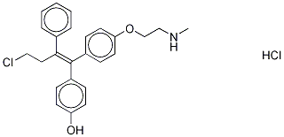 N-DesMethyl 4-Hydroxy ToreMifene Hydrochloride 구조식 이미지