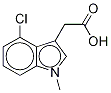 4-Chloro-1-Methylindole-3-acetic Acid 구조식 이미지