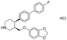 (3R,4S)-rel-3-[(1,3-Benzodioxol-5-yloxy)Methyl]-4-(4'-fluoro[1,1'-biphenyl]-4-yl)-piperidine-d4 Hydrochloride 구조식 이미지