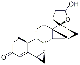 (2'S,6R,7R,8R,9S,10R,13S,14S,15S,16S)-1,4',5',6,7,8,9,10,11,12,13,14,15,16,20,21-Hexadecahydro-5'-hydroxy-10,13-diMethyl-spiro[17H-dicyclopropa[6,7:15,16]cyclopenta[a]phenanthrene-17,2'(3'H)-furan]-3(2H)-one-13C3 구조식 이미지