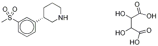 3R-(+)-3-(3-Methanesulfonyl-phenyl)-piperidine Tartaric Acid Salt 구조식 이미지