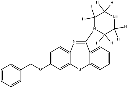 7-Benzyloxy-N-des{[2-(2-hydroxy)ethoxy]ethyl} Quetiapine-d8 Structure