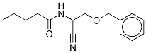 3-Benzyloxy-α-(N-butyryl-d3)-aminopropionitrile Structure