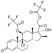 9a-Chloro-11,17a,21-trihydroxy-16-methylpregna-1,4-diene-3,20-dione-11,21-ditrifluoroacetate Structure
