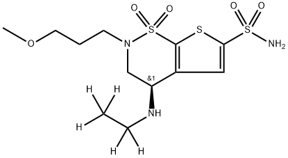 Brinzolamide-d5 구조식 이미지