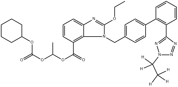 2H-2-Ethyl-d5 Candesartan Cilexetil 구조식 이미지