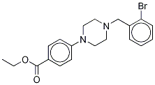 4-[4-[(2-Bromophenyl)methyl]-1-piperazinyl]benzoic Acid Ethyl Ester-d8 Structure