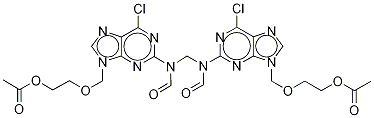 Bis [Acetyl 2-[(2-ForMaMide-1,6-dihydro-6-chloro-9H-purin-9yl)Methoxy]ethyl Ester] 구조식 이미지