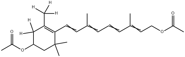 rac all-trans 3-(Acetyloxy)-retinol-d5 Acetate 구조식 이미지