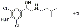 4-AMino-3,5-dichloro-α-[[(3-Methylbutyl)aMino]Methyl]benzeneMethanol Hydrochloride 구조식 이미지