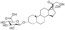 17,21-dihydroxy-20-oxo-5β-pregnan-3α-yl-d5 β-D-Glucopyranosiduronic Acid Structure