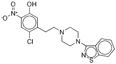 5-[2-[4-(1,2-Benzisothiazol-3-yl)-1-piperazinyl]ethyl-4-chloro-2-nitrophenol 구조식 이미지