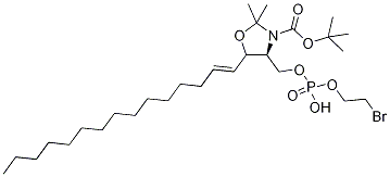 N-BOC-[N-3-O-ISOPROPYLIDENE]-1-(-BROMOETHYL)PHOSPHORYL-D-ERYTHRO-SPHINGOSINE 구조식 이미지