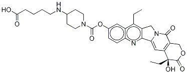 7-Ethyl-10-(4-N-aminopentanoic acid)-1-piperidino)carbonyloxycamptothecin-d3 구조식 이미지