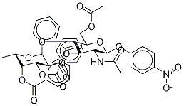 p-Nitrophenyl 2-Acetamido-2-deoxy-3,6-di-O-acetyl-4-O-
[2’-O-(2’,3’,4’-tri-O-benzoyl-α-L-fucopyranosyl)-β-D-glucopyranoside

 구조식 이미지