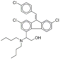 1-(RS,Z)-2-(DibutylaMino)-2-[2,7-dichloro-9-(4-chlorobenxylidene)]-9H-fluoren-
4-yl]ethanol (luMefantrine iMpurity) 구조식 이미지