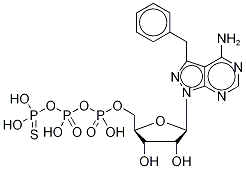 4-AMino-3-benzyl-1H-pyrazolo[3,4-d]pyriMidine 1-β-D-Ribofuranosyl 5'-(3-Thio- triphosphate) 구조식 이미지