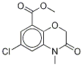 6-Chloro-3,4-dihydro-4-Methyl-3-oxo-2H-1,4-benzoxazine-8-carboxylic Acid-13C,d3 Methyl Ester 구조식 이미지