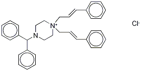 4-(DiphenylMethyl)-1,1-bis[(E)-3-phenylprop-2-enyl]piperaziniuM-d8 Chloride 구조식 이미지