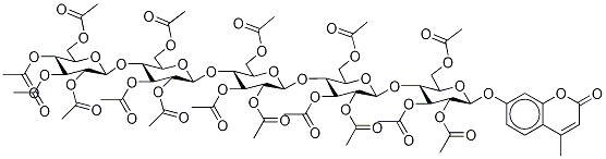 4-MethyluMbelliferyl β-D-Cellopentoside Hexadecaacetate 구조식 이미지