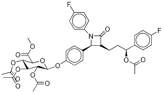 3-O-Acetyl Ezetimibe-d4 2,3,4-Tri-O-acetyl--D-glucuronide Methyl Ester 구조식 이미지