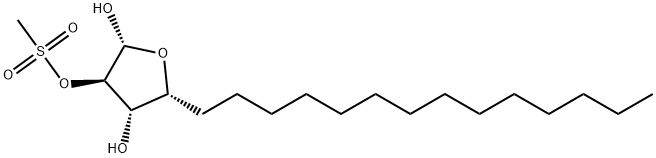 5-Tridecyl-5-deoxy-D-ribofuranose 2-O-Methanesulfonate Structure