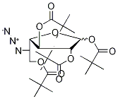 5-Azido-5-deoxy-1,2,3,6-tetra-O-pivaloyl-α,β-galactofuranoside 구조식 이미지