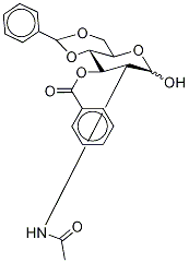 2-Acetamido-3-benzoyl-4,6-O-benzylidene-2-deoxy-D-glucopyranose 구조식 이미지