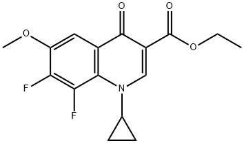 1-Cyclopropyl-7-8-difluoro-6-Methoxy-4-oxo-1,4-dihydroquinoline-3-carboxylic Acid Ethyl Ester Structure