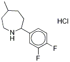 2-(3,4-Difluorophenyl)hexahydro-5-Methyl-1H-azepine Hydrochoride Structure