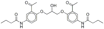 N,N'-[(2-Hydroxypropane-1,3-diyl)bis[oxy(3-acetyl-1,4-phenylene)]]dibutanaMide
(Acebutolol IMpurity) 구조식 이미지