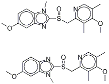 N-Methyl OMeprazole-d3
(Mixture of isoMers with the Methylated nitrogens of iMidazole) Structure