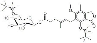 4,6'-O-(tert-ButyldiMethylsilyl)Mycophenolic Acid Acyl-β-D-glucoside 구조식 이미지