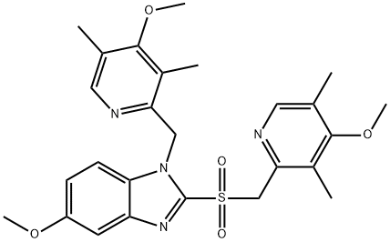 N-(4-Methoxy-3,5-diMethyl-2-pyridinyl)Methyl OMeprazole Sulfone 구조식 이미지