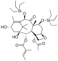 10-Desacetyl-2-desbenzoyl-7,10-bis(O-triethylsilyl)-2-tiglyl Baccatin III 구조식 이미지