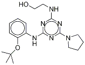 2-[[4-[[2-(1,1-DiMethylethoxy)phenyl]aMino]-6-(1-pyrrolidinyl)-1,3,5-triazin-2-yl]aMino]ethanol Structure