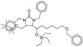 1796929-74-2 4-(tert-Butyldimethylsilyloxymethyl)-5-(6-O-triethylsilyl-1,6-dihydroxyhexyl)-1,3-dibenzyl-2-imidazolidinone Benzyl Ether