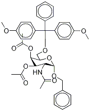 Benzyl 2-Acetamido-2-deoxy-3,4-di-O-acetyl-6-O-dimethoxytrityl-α- D-galactopyranoside 구조식 이미지