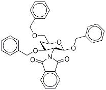 Benzyl 2-Deoxy-2-phthalimido-4-deoxy-3,6-di-O-benzyl--D-glucopyranoside 구조식 이미지