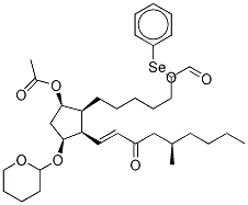 (11α,13E,17S)-9-O-Acetyl-17,20-dimethyl-15-oxo-2-(phenylseleno)-11-O-tetrahydropyranyl-prosta-13-en-1-oic Acid-d3 Methyl Ester (Mixture of Diastereomers) 구조식 이미지