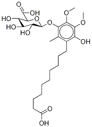 4-Hydroxy-3-(10-carboxydecyl)-5,6-dimethoxy-2-methylphenyl β-D-Glucuronide Structure