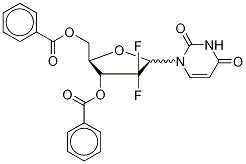 1-(2',2'-Difluoro-2'-deoxy-L-erythro-pentofuranos-1-yl)uracil 3',5'-Di-O-benzoate Structure