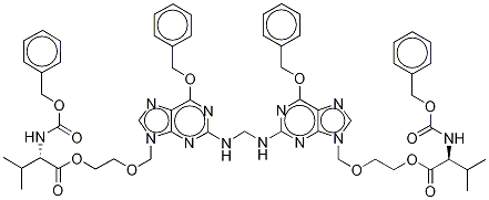 Bis N-Benzyloxycarbonyl-6-O-benzyl-valacyclovir 구조식 이미지