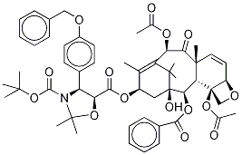 N-Desbenzoyl-N-tert-butoxycarbonyl-N,O-isopropylidene-3'-p-O-benzyl-6,7-dehydro Paclitaxel Structure